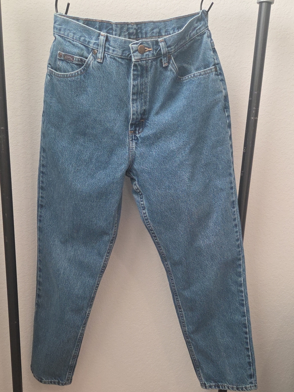 Rare Vintage 90s Riders by Lee Womens Midwash Blue High Waisted Mom Denim Jeans